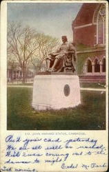 JohnHarvard Statue Postcard