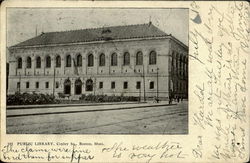 Public Library, Copley Sq. Boston, MA Postcard Postcard