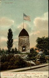 Ye Old Mill, Provincial and Revolutionary Powder House, Nathan Tufts Park Postcard