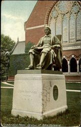 Statue of John Harvard Postcard