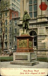 Franklin Statue Boston, MA Postcard Postcard