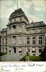 City Hall, School Street. Postcard