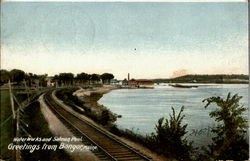 Water Works And Salem Pool.Greeting From Bangor,Maine. Postcard