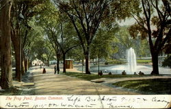 The Frog Pond, Boston Common Massachusetts Postcard Postcard