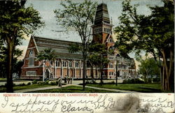 Memorial Hall Harvard College Postcard