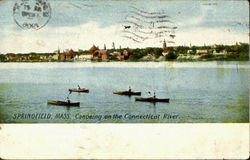 Canoeing On The Connecticut River Postcard