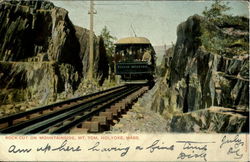 Rock Cut On Mountainside, Mt. Tom Postcard