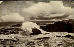 Surf At Nahant Beach Massachusetts Postcard Postcard