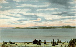 Lake Champlain And Adirondacks From Burlington Postcard