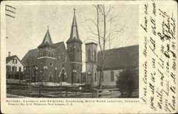 Rectory Catholic And Episcopal Churches White River Junction, VT Postcard Postcard