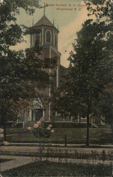 Mount Carmel, R.C. Church Ridgewood, NJ Postcard