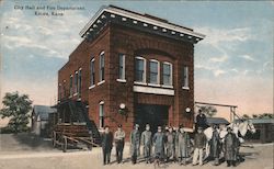 City Hall and Fire Department Postcard