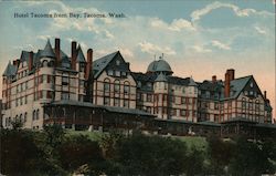 Hotel Tacoma from Bay Washington Postcard Postcard Postcard