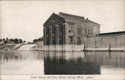 Power House and Dam Berrien Springs, MI Postcard Postcard Postcard