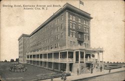 Sterling Hotel, Kentucky Avenue and Beach Atlantic City, NJ Postcard Postcard Postcard