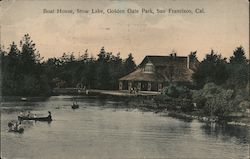 Boat House, Stow Lake, Golden Gate Park San Francisco, CA Postcard Postcard Postcard