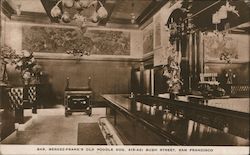 Bar, Bergez-Frank's Old Poodle Dog San Francisco, CA Postcard Postcard Postcard