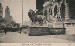 Entrance to Art Institute Chicago, IL Postcard Postcard Postcard