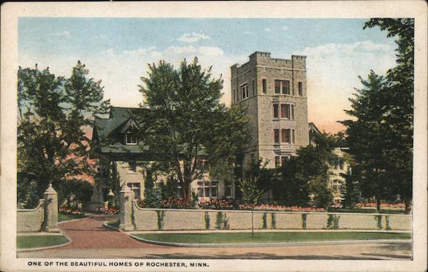 One Of The City S Beautiful Homes Rochester MN Postcard   Card00848 Fr 