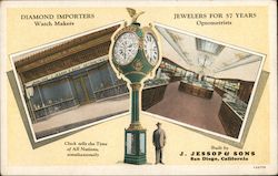 Diamond Importers Watch Makers Jewelers for 57 Years Optometrists J. Jessop & Sons San Diego, CA Postcard Postcard Postcard