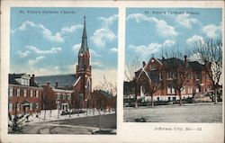 St. Peter's Catholic Church and Catholic School Postcard