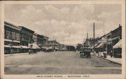 Main Street Scene Postcard