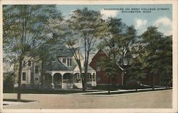 Residences on West College Street Rochester, MN Postcard Postcard Postcard