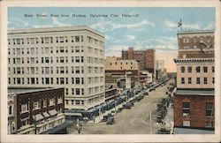 Main Street, East From Hudson Oklahoma City, OK Postcard Postcard Postcard