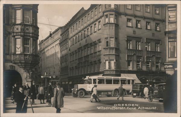 Old Market Square Dresden, Germany Postcard