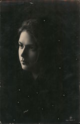 Left Profile of Young Woman Postcard