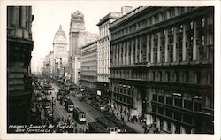 Market Street at Powell Postcard