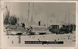 Logging in Winter Cloverland, WI Postcard Postcard Postcard