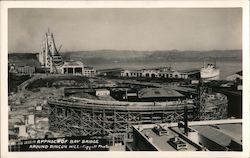 Approach of Bay Bridge Around Rincon Hill Postcard