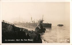 SS Ohioan Fast on the Rocks San Francisco, CA Postcard Postcard Postcard