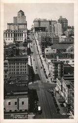 View Looking down California Street Postcard