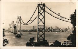 Bay Bridge Under Construction Postcard