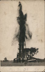 Oil Well Shooting Crude Oil Wells Postcard Postcard Postcard