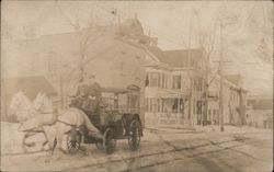 Fire Truck Gallops Down the Street Postcard