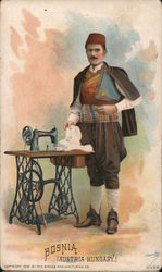 Bosnia -Singer Machine Advertising Trade Card Trade Card Trade Card