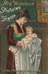 For Children Teething - Mrs. Winslows Soothing Syrup Trade Cards Trade Card Trade Card Trade Card