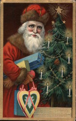 Christmas Greetings Santa Claus Postcard Postcard Postcard