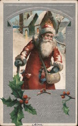 Christmas Greetings Santa Claus Postcard Postcard Postcard