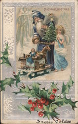 A Joyful Christmas Santa Claus Postcard Postcard Postcard