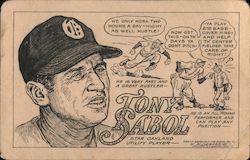 Tony Sabol Star Oakland Utility Player Baseball Al Demare Postcard Postcard Postcard