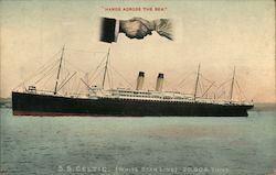 S.S. Celtic White Star Line Boats, Ships Postcard Postcard Postcard