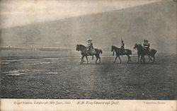 H.M. King Edward & Staff on Horseback Royalty Postcard Postcard Postcard