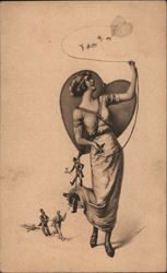 Woman dressed as cupid Postcard