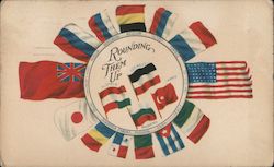 Allies Flags - Rounding Them Up World War I Postcard Postcard Postcard