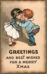 Greetings and Best Wishes For a Merry Xmas Postcard