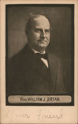 William J. Bryant Political Postcard Postcard Postcard